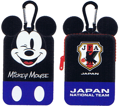 日本代表　ミッキーマウス　ぬいぐるみポーチ